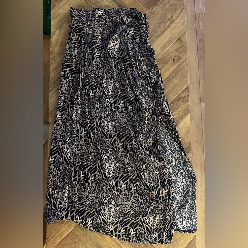 Animal Print Midi Skirt